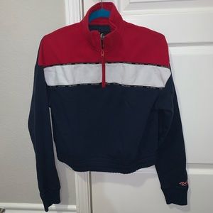 Hollister quarter zip Mockneck Crop